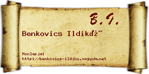 Benkovics Ildikó névjegykártya