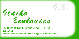 ildiko benkovics business card
